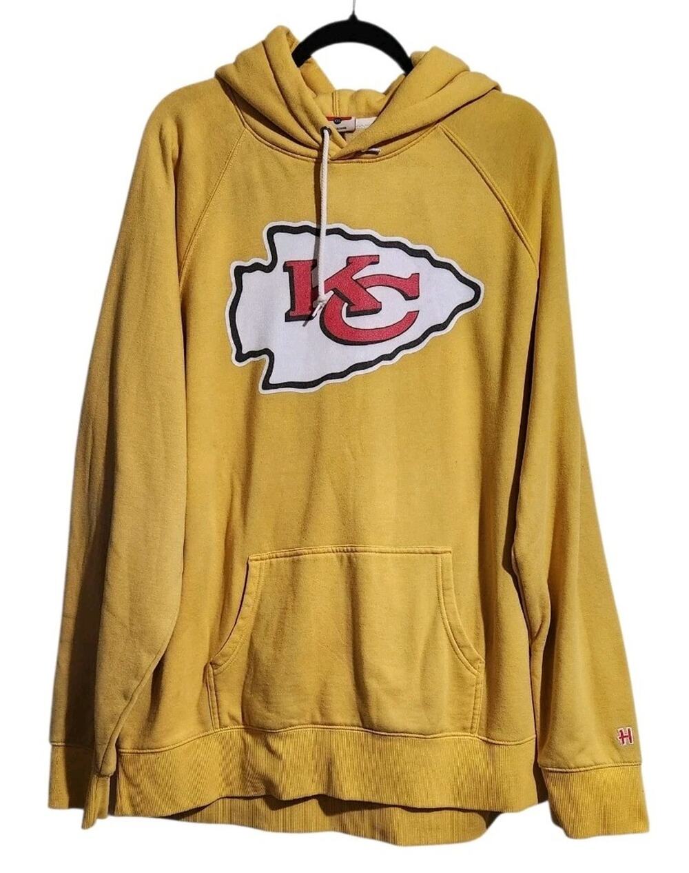 Homage Kansas City Chiefs Classic Hoodie NFL Yellow Plus Sz XXL Fleece Football